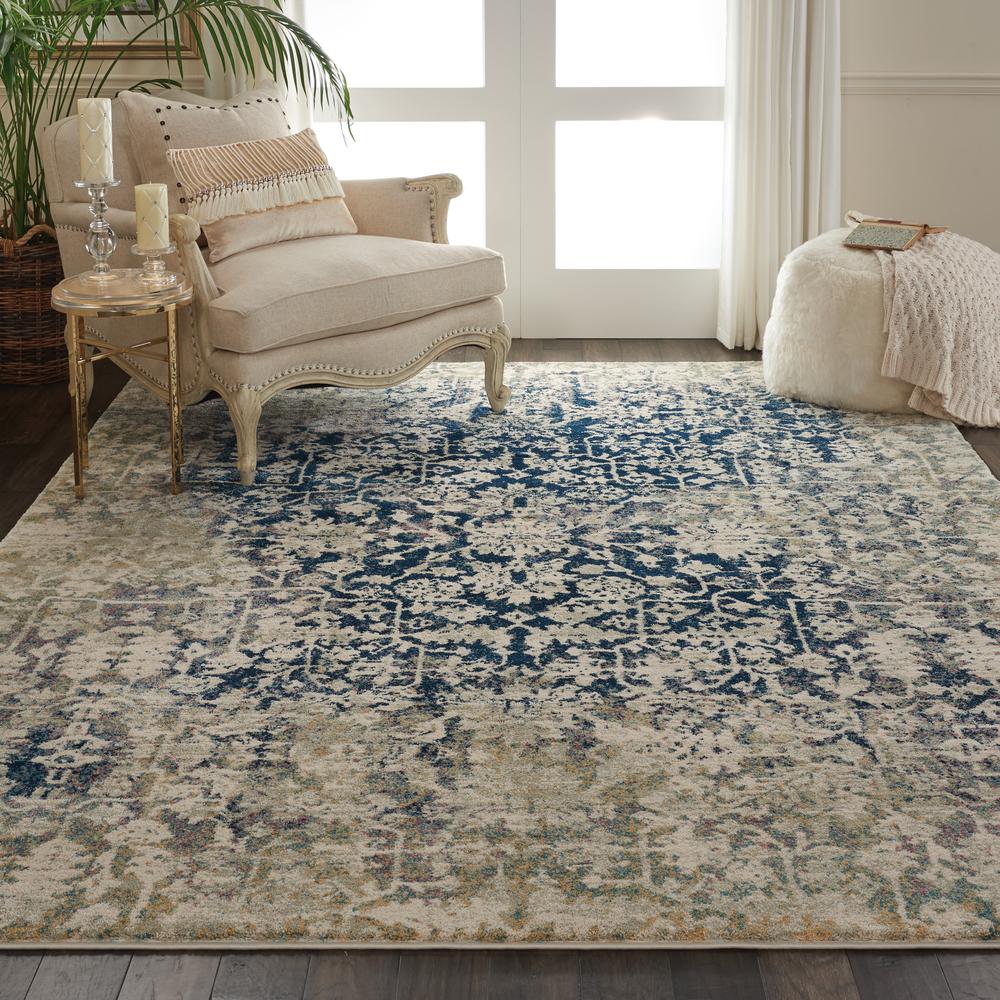 Fusion Area Rug, Cream/Blue, 7'10" x 10'6". Picture 5