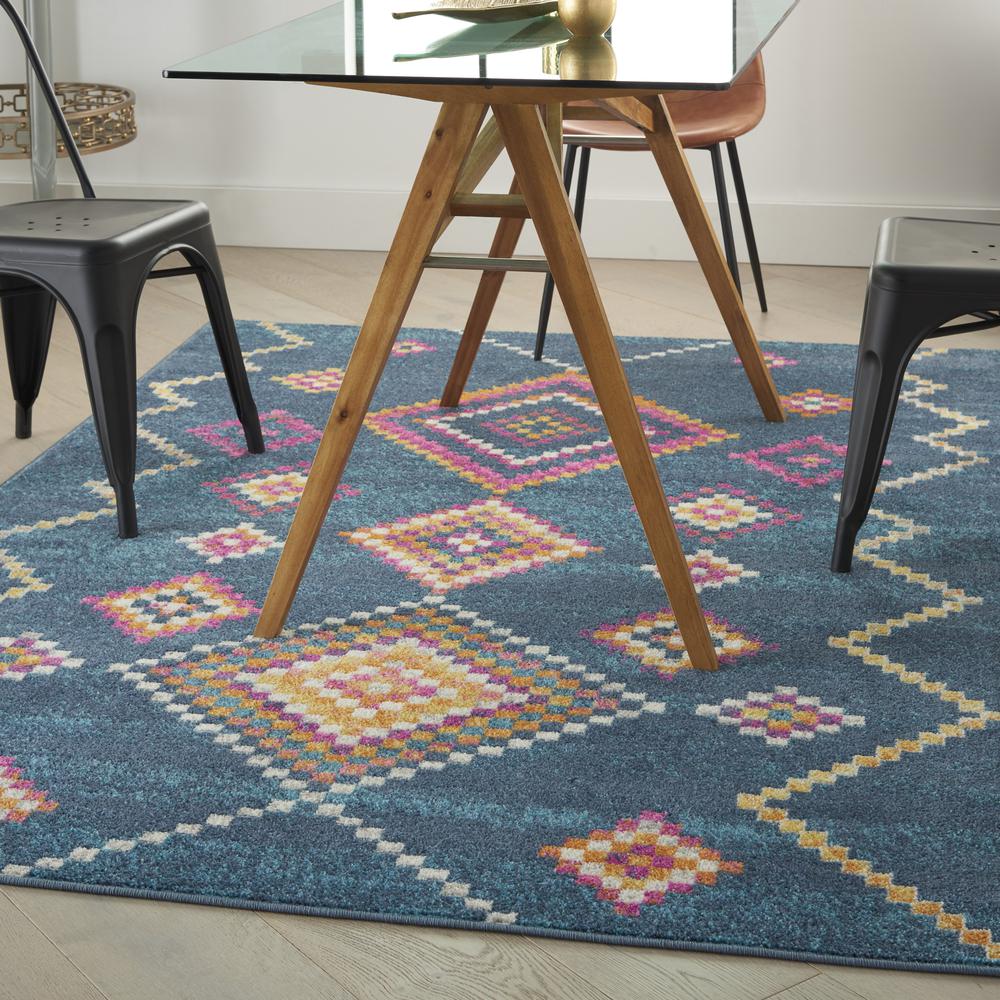 Rectangle Bohemian Machine Made Area Rug. Picture 2