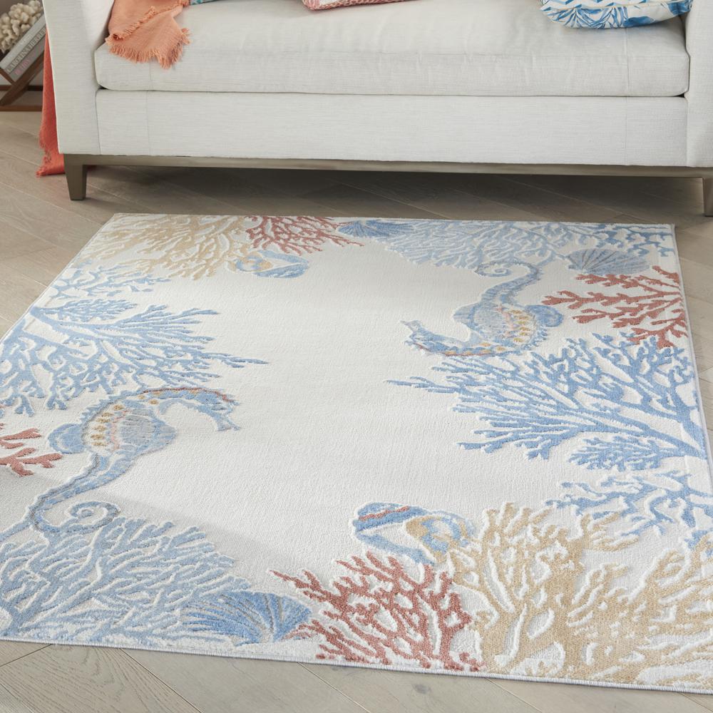 Coastal, Nautical & Beach Rectangle Area Rug, 5' x 7'. Picture 2