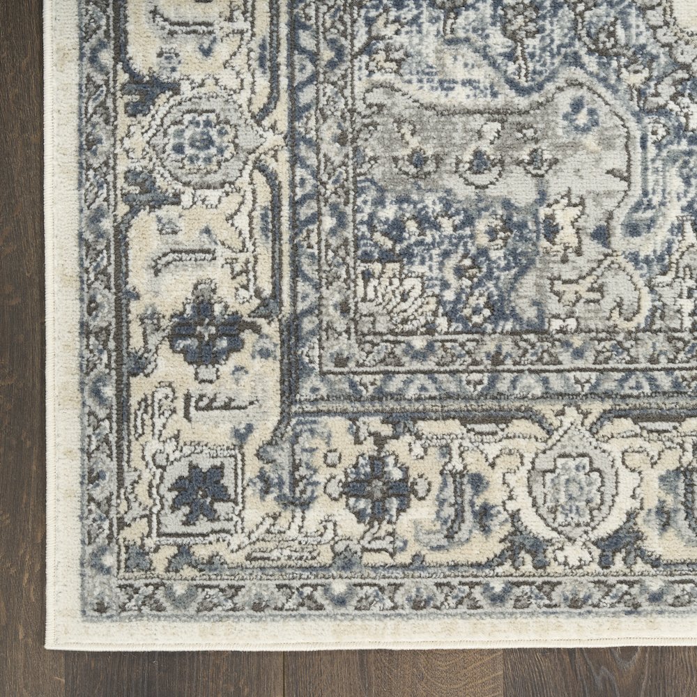 Concerto 7'10" x 9'10" Ivory Navy Vintage Indoor Rug. Picture 4