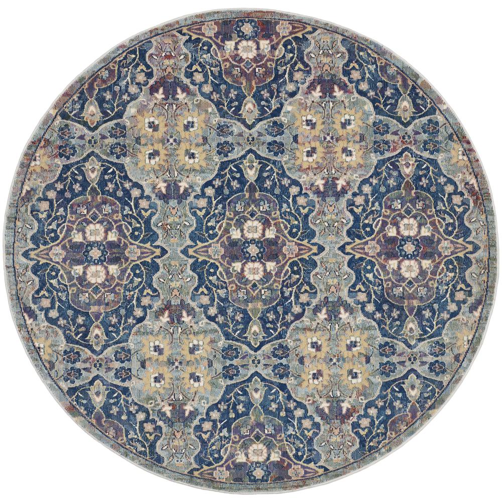 Bohemian Round Area Rug, 6' x Round. Picture 1