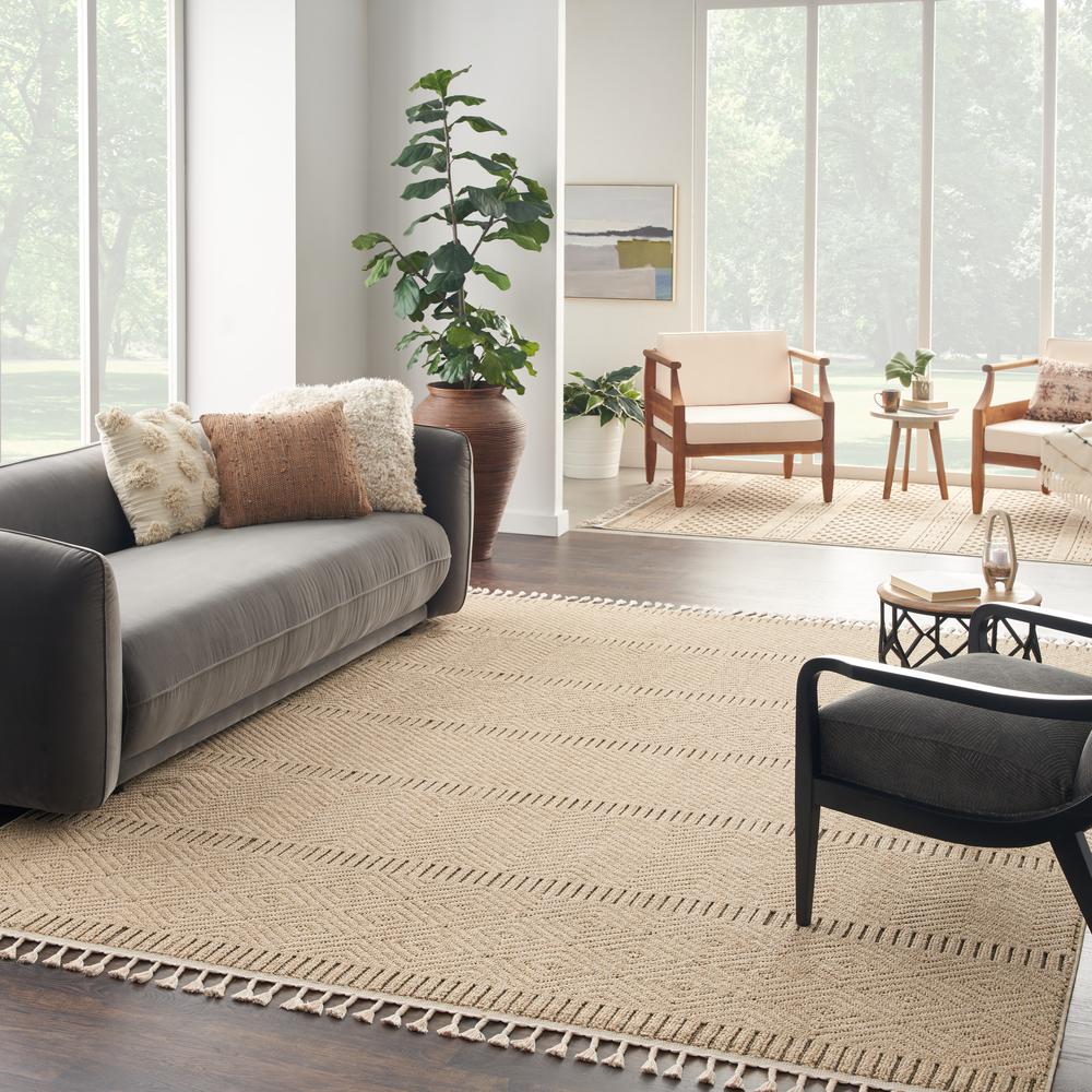 Nourison Elwood 7'10 x 10'6 Mocha Area Rug. Picture 2