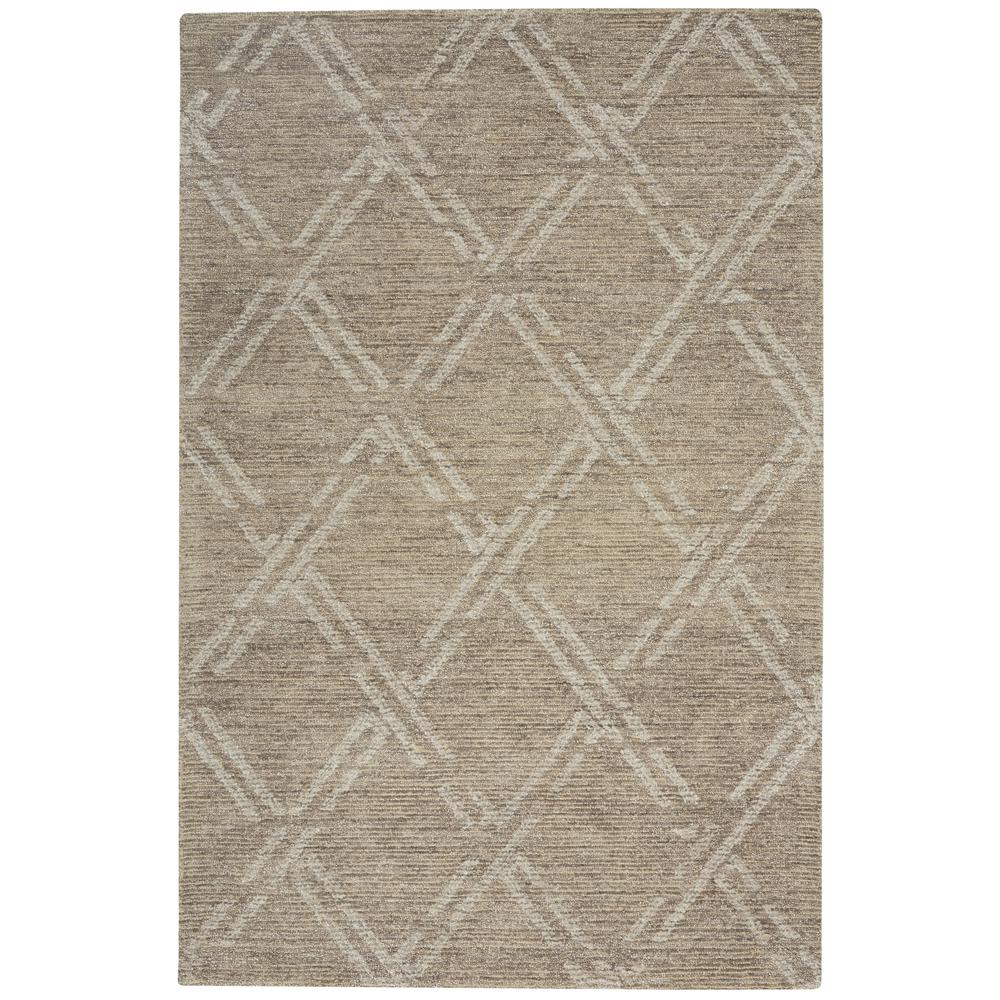 Nourison Venosa Area Rug, Taupe, 5'3" x ROUND, VSN01. Picture 1