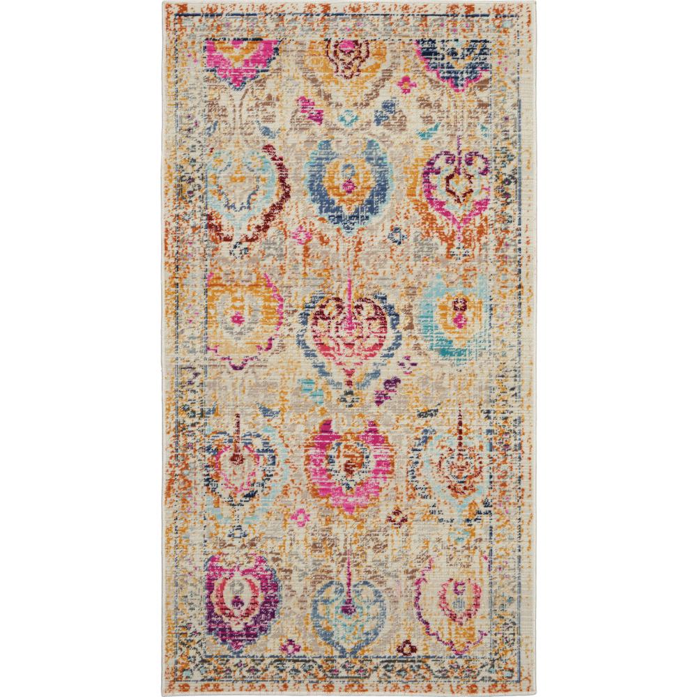 Vintage Rectangle Area Rug, 2' x 4'. Picture 1