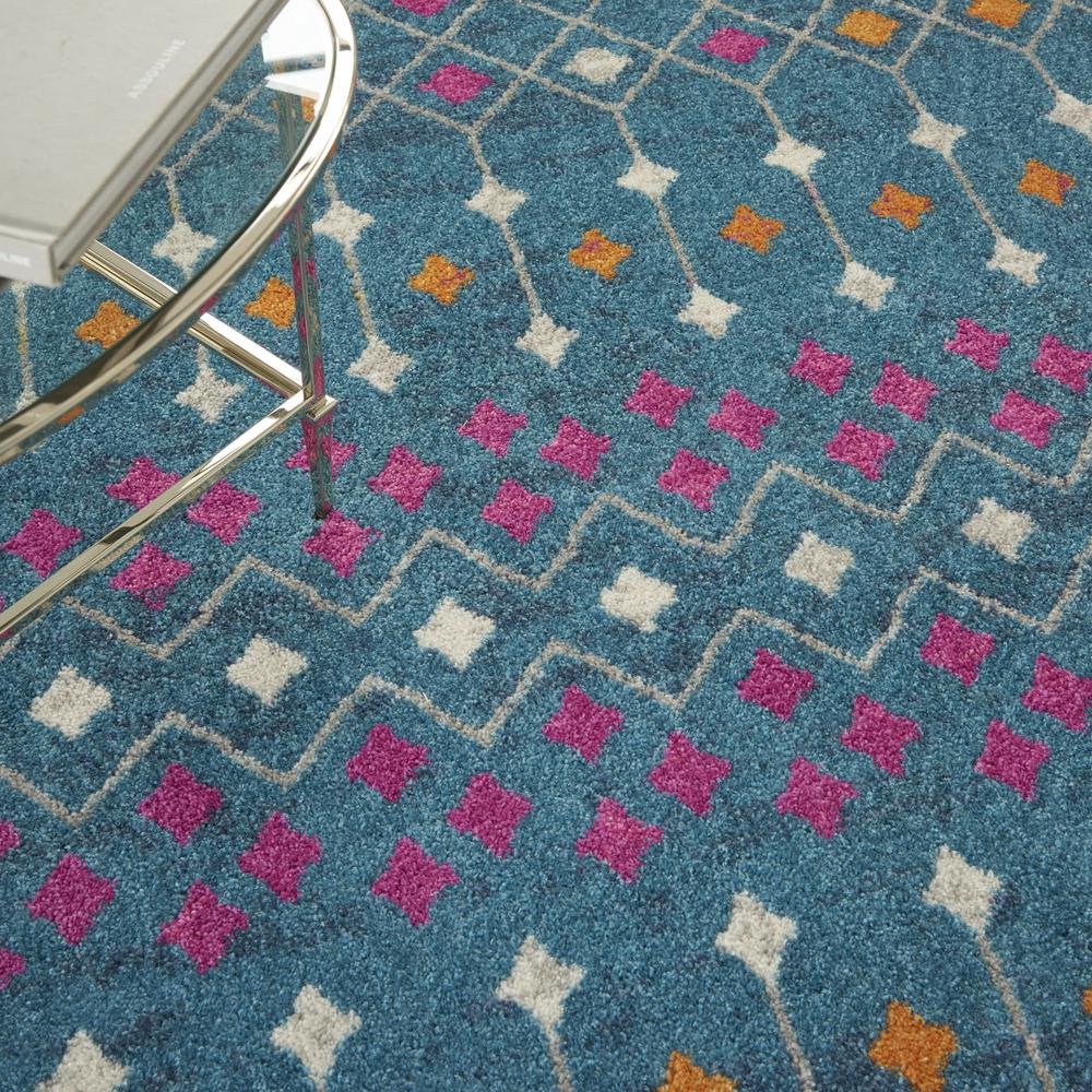 PSN45 Passion Blue/Multicolor Area Rug- 5'3" x 7'3". Picture 8