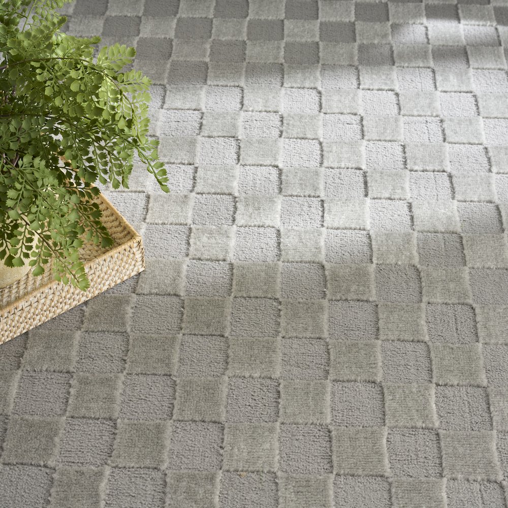 Serenity Home 7'10" x 9'10" Grey Modern Indoor Rug. Picture 8
