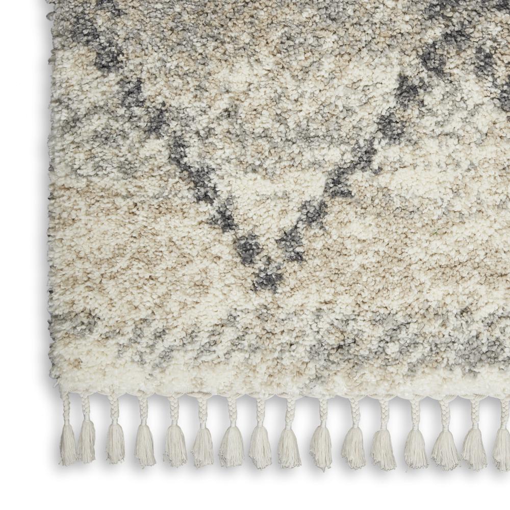 SCN01 Scandinavian Shag Ivory/Grey Area Rug- 9' x 12'. Picture 5