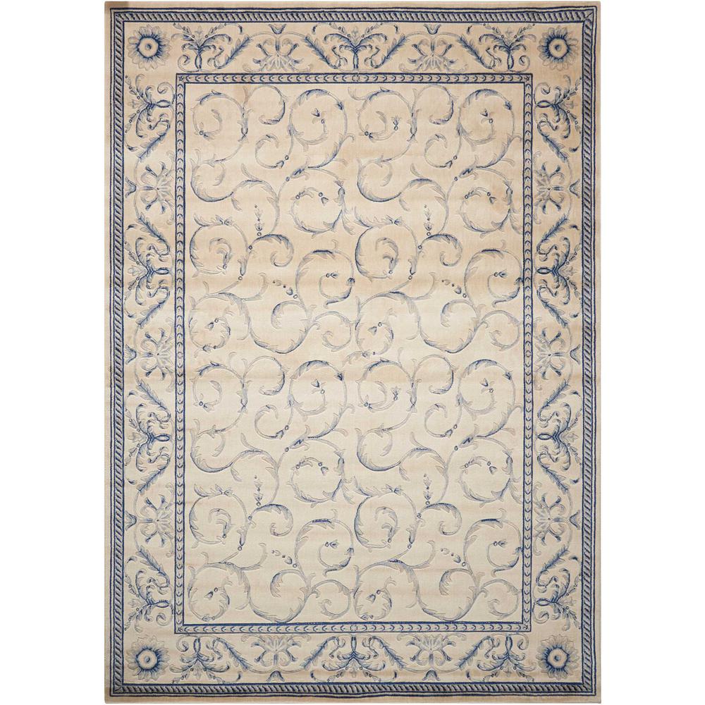 Nourison Somerset Ivory Blue Area Rug. Picture 1