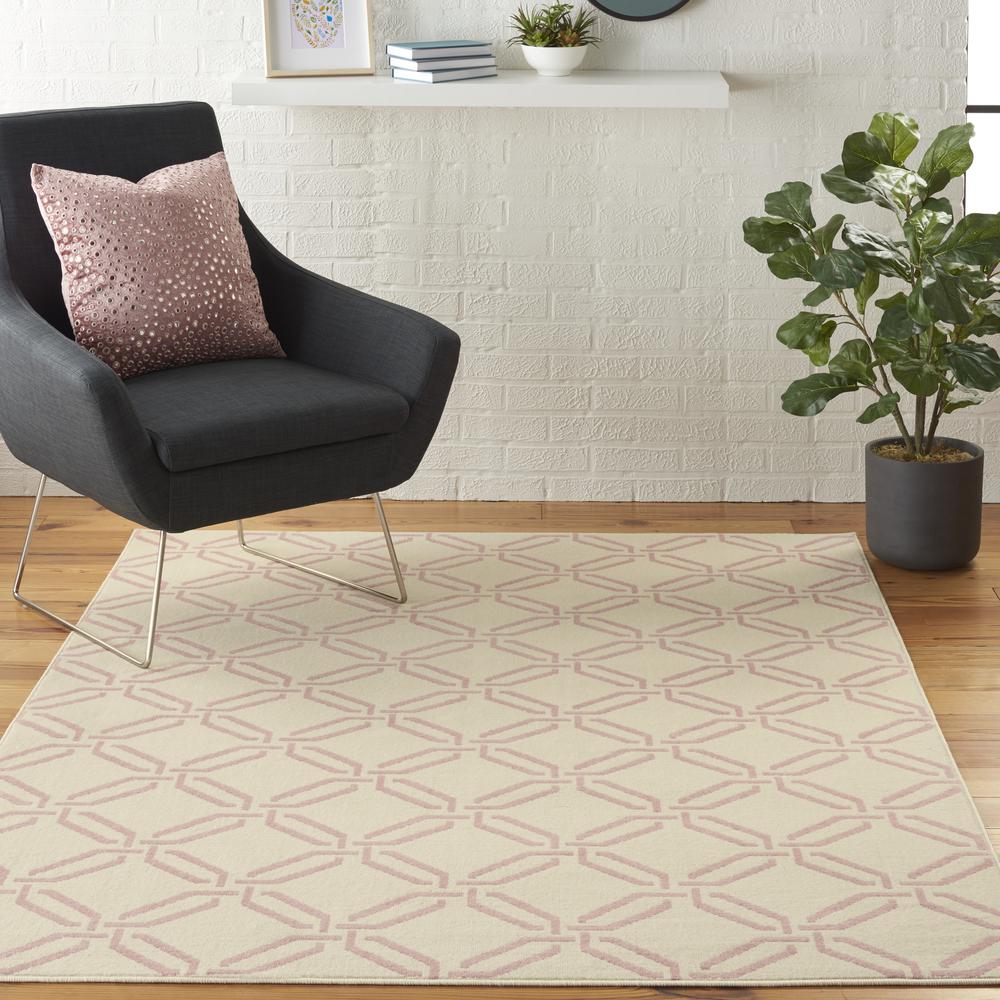 JUB17 Jubilant Ivory/Pink Area Rug- 6' x 9'. Picture 2