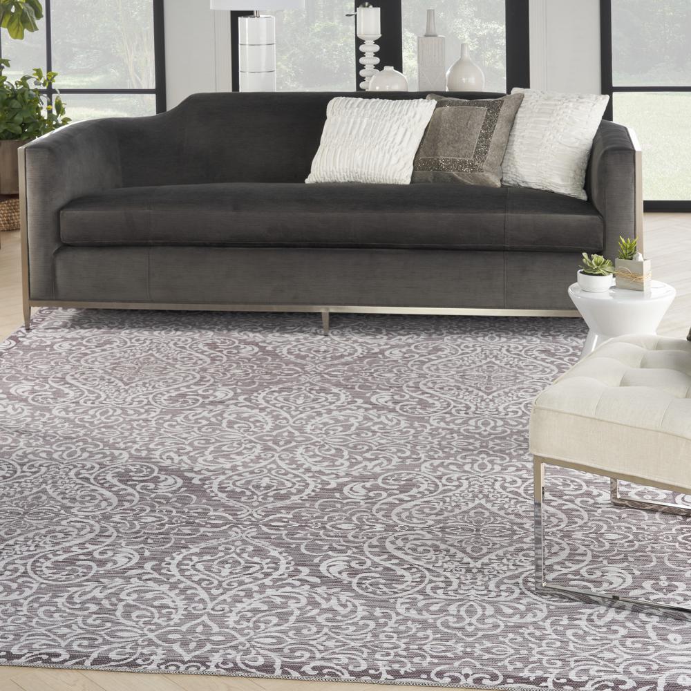 Waverly Washables Collection 7'10 x 9'10 Stone Area Rug. Picture 2