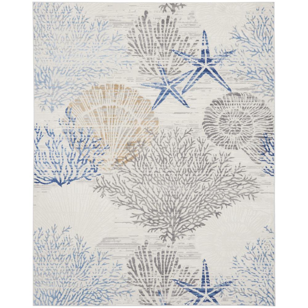 Coastal, Nautical & Beach Rectangle Area Rug, 8' x 10'. Picture 1