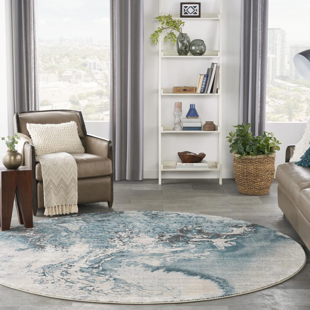 Modern Round Area Rug, 8' x Round. Picture 9