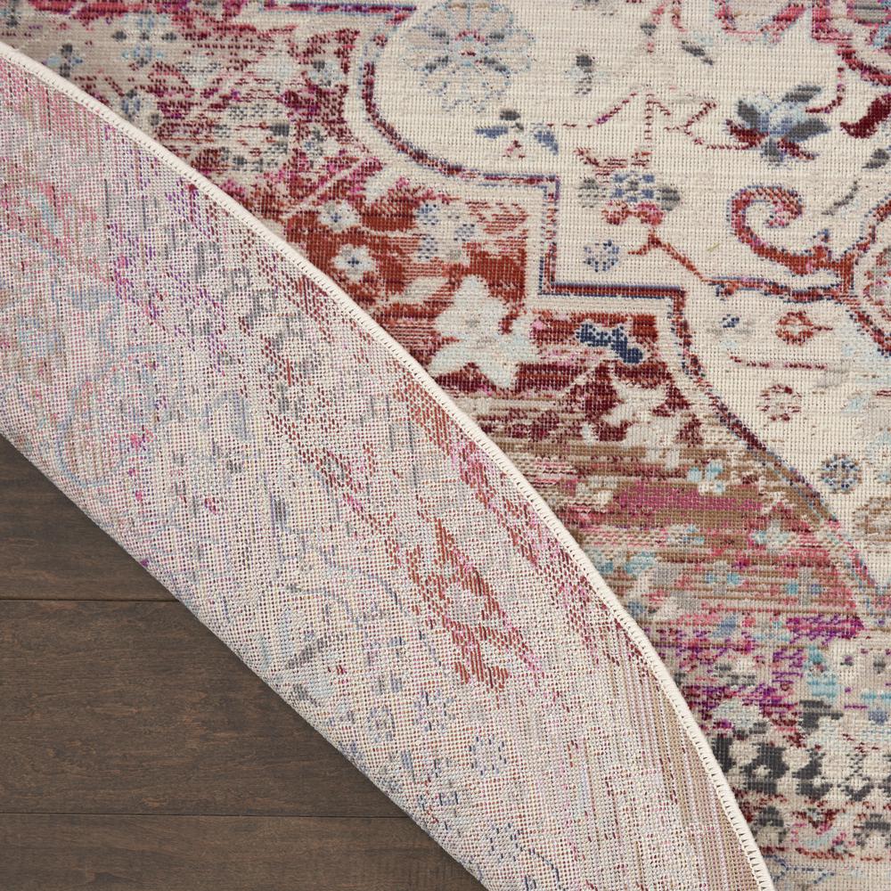 Vintage Round Area Rug, 4' x Round. Picture 4