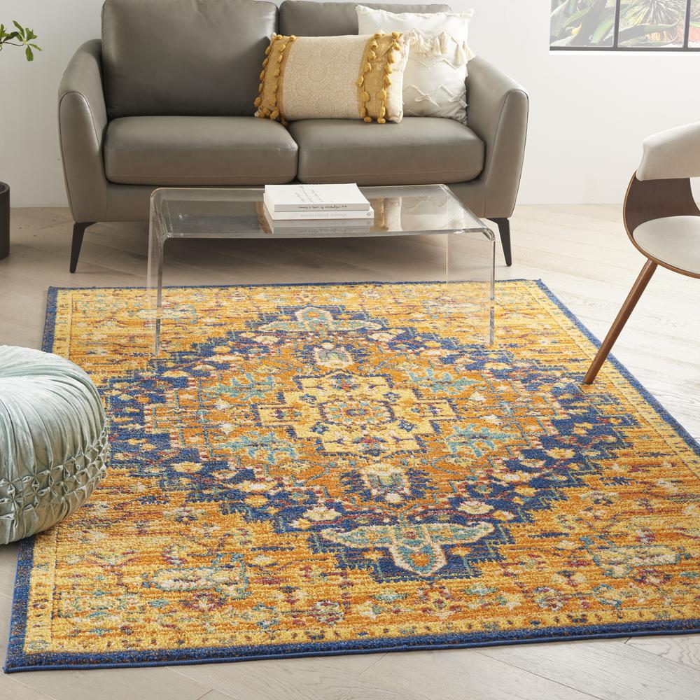 ALR04 Allur Orange Multicolor Area Rug- 5'3" x 7'3". Picture 2