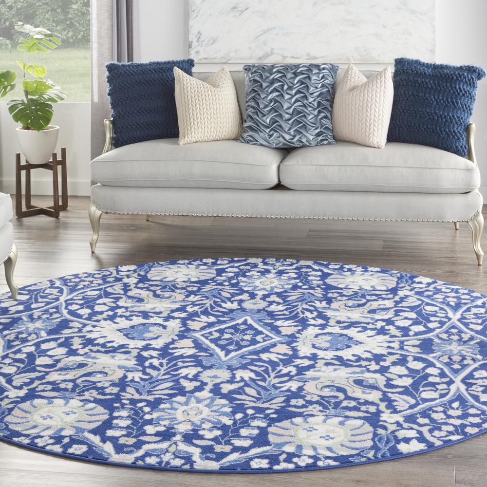 Farmhouse Round Area Rug, 8' x Round. Picture 3