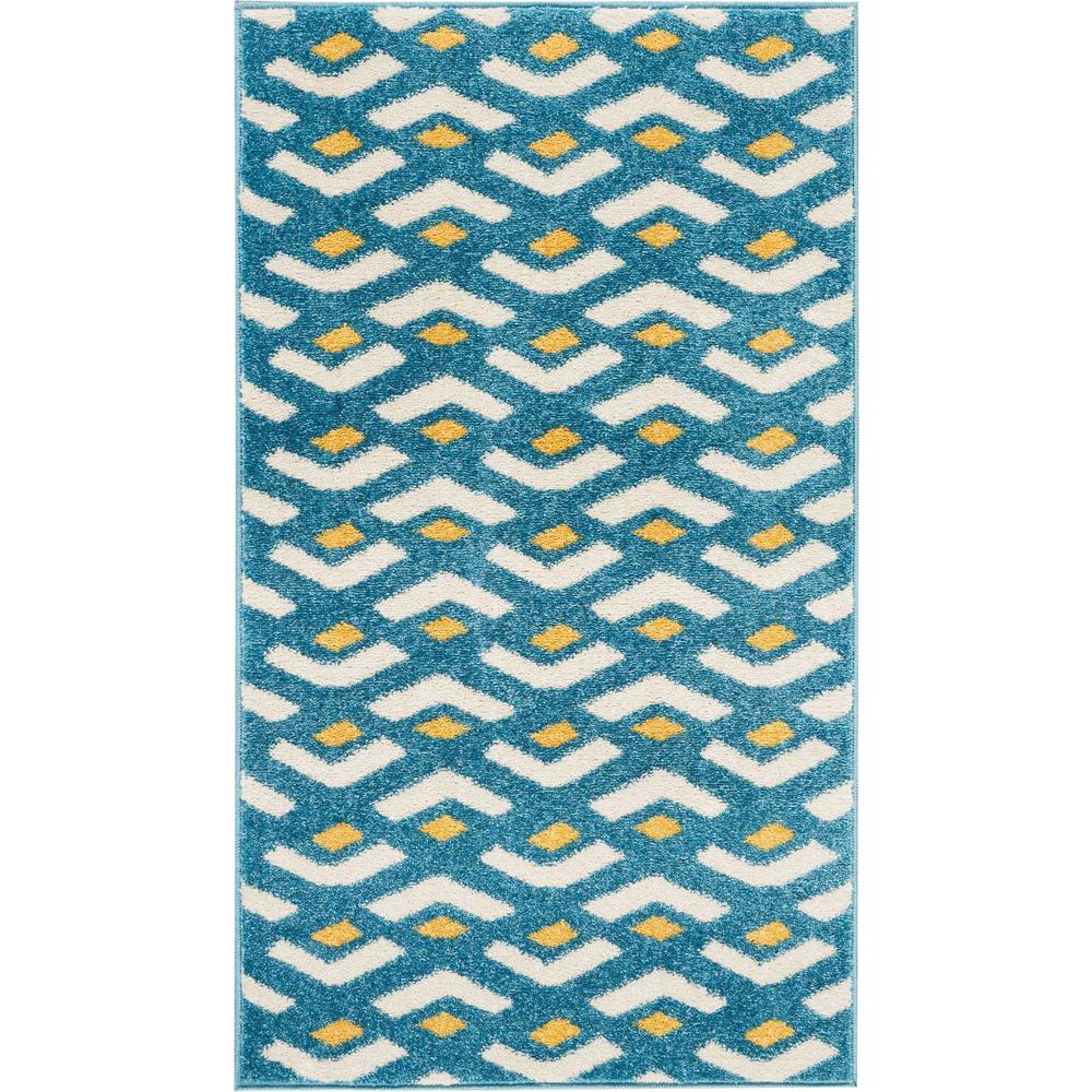 Nourison Harper Blue Kids Area Rug. Picture 1