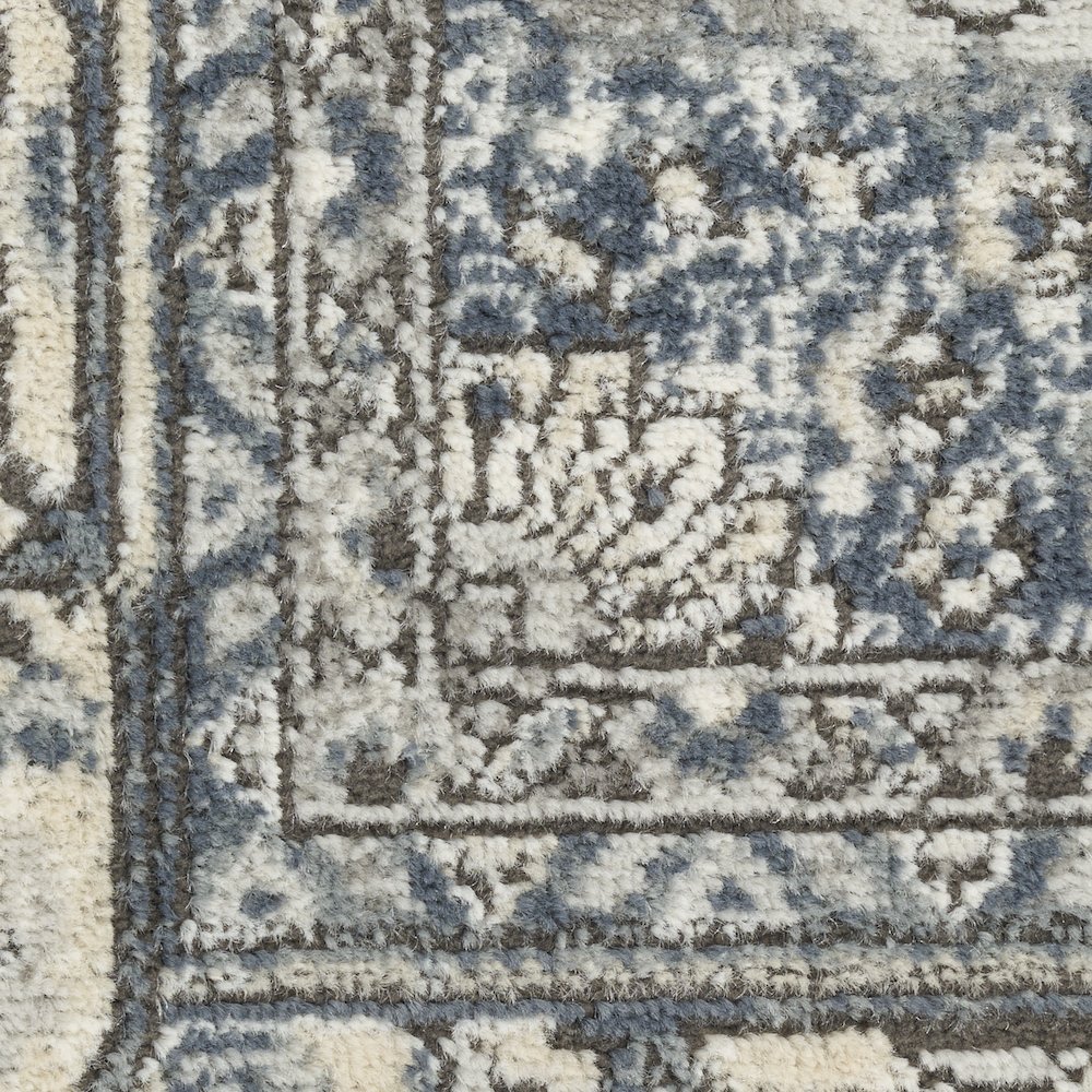 Concerto 7'10" x 9'10" Ivory Navy Vintage Indoor Rug. Picture 6