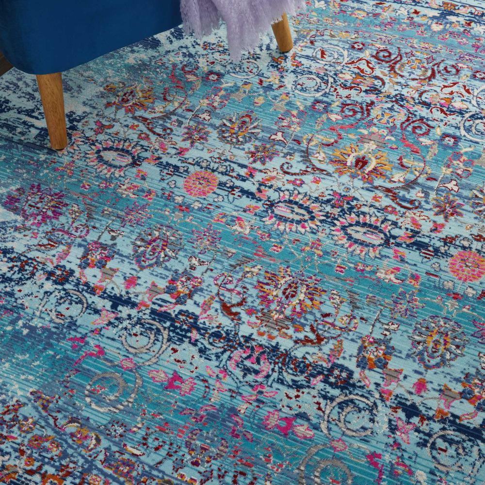 Vintage Round Area Rug, 4' x Round. Picture 8