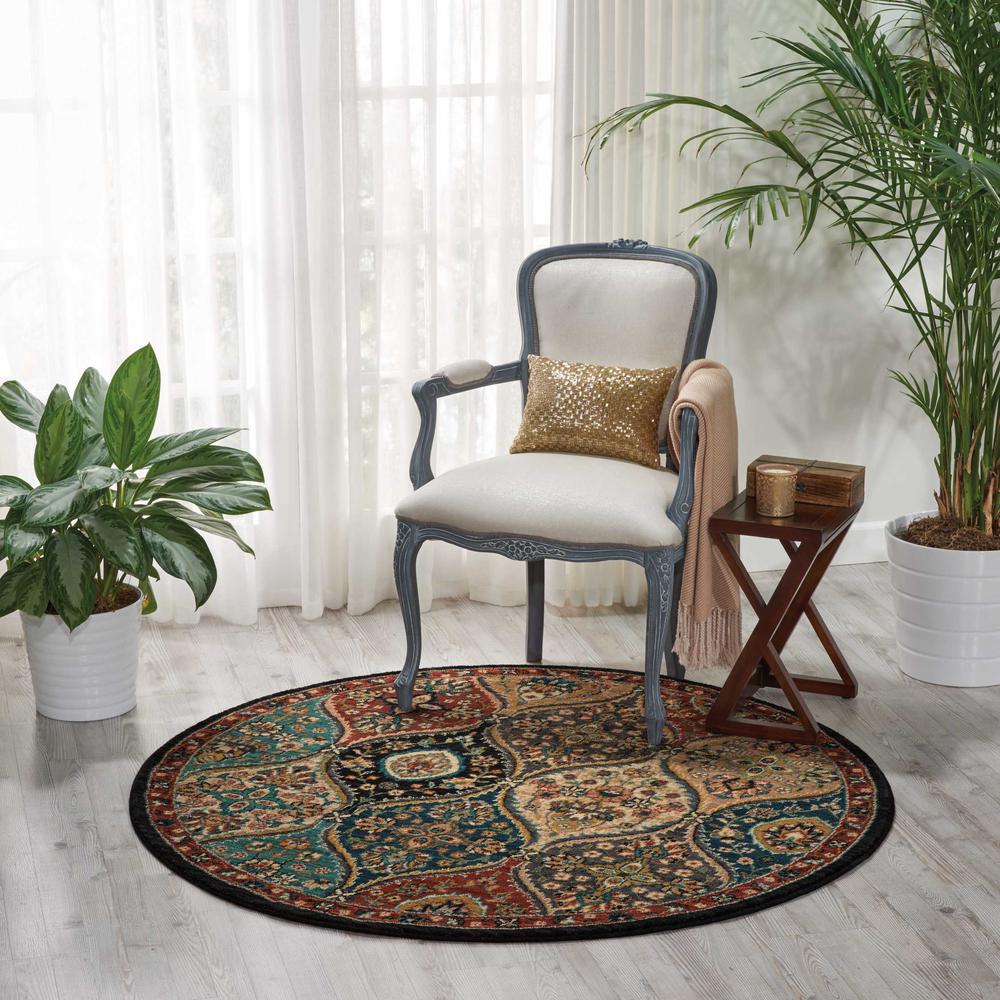 Nourison 2020 Area Rug, Multicolor, 5' x ROUND. Picture 2