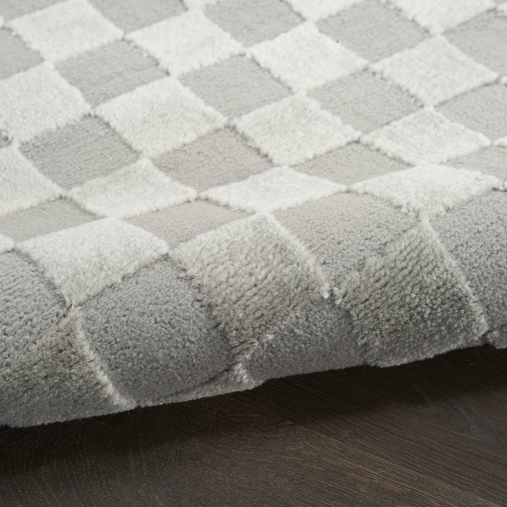 Serenity Home 7'10" x 9'10" Grey Modern Indoor Rug. Picture 7