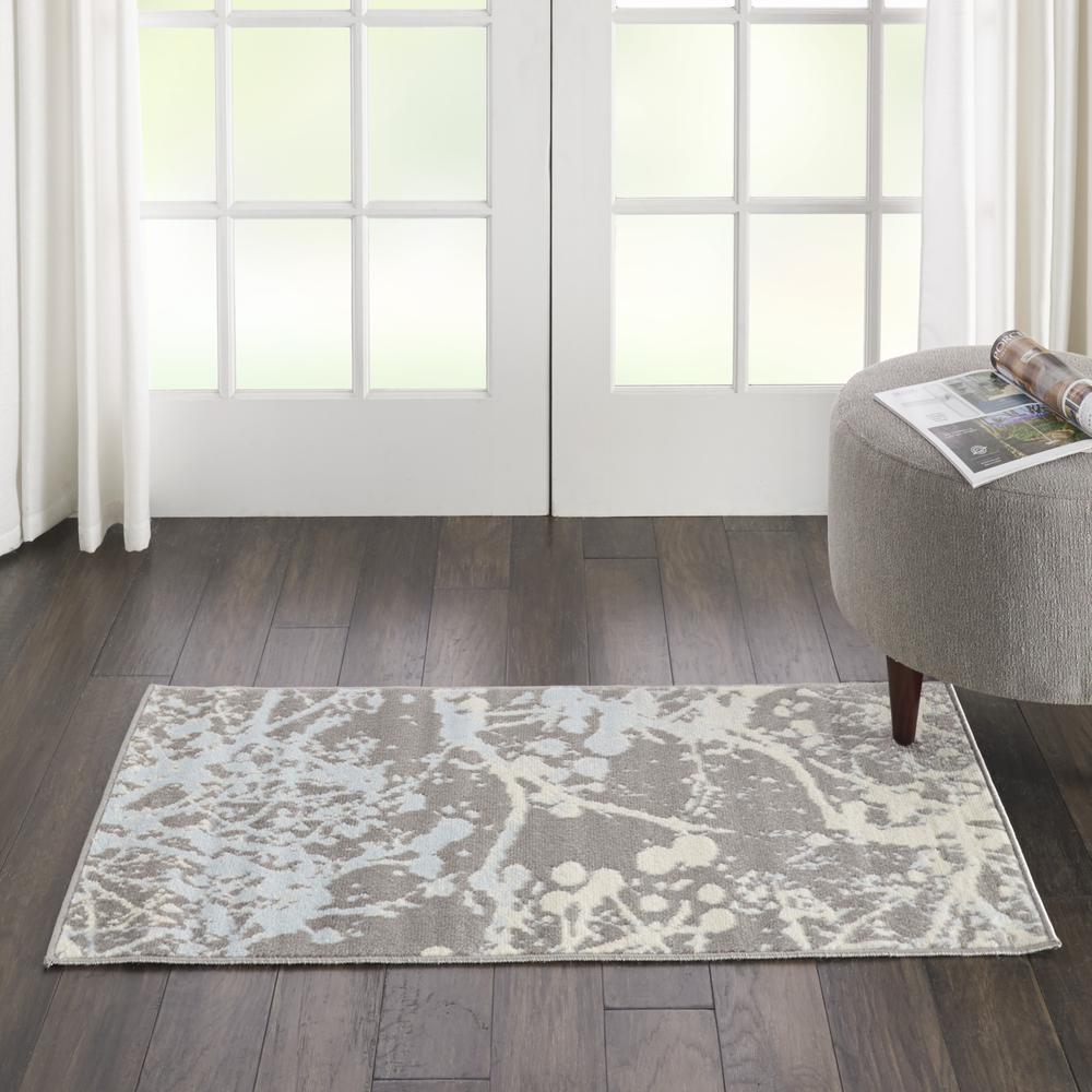 Jubilant Area Rug, Grey, 2' x 4'. Picture 2