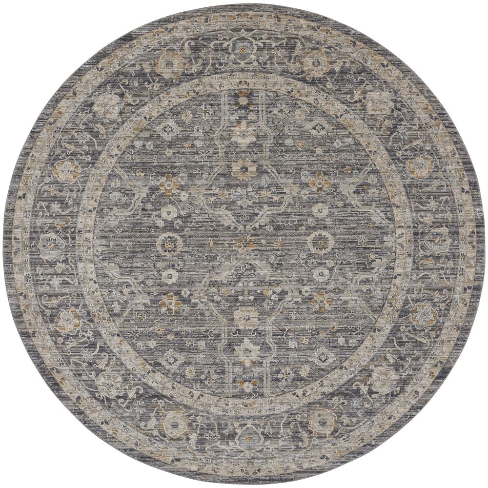 Vintage Round Area Rug, 8' x Round. Picture 1