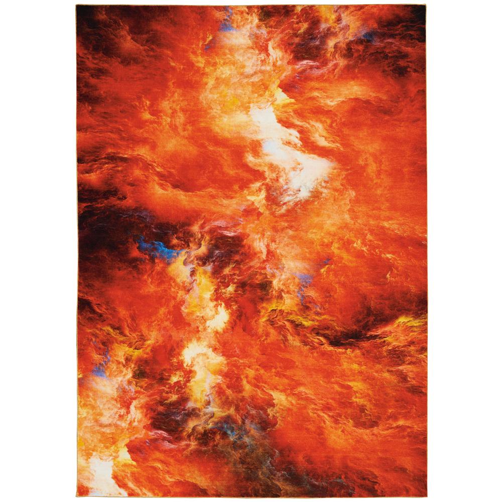 Nourison Le Reve Area Rug, Red Flame, 5'3" x 7'3", LER05. Picture 1