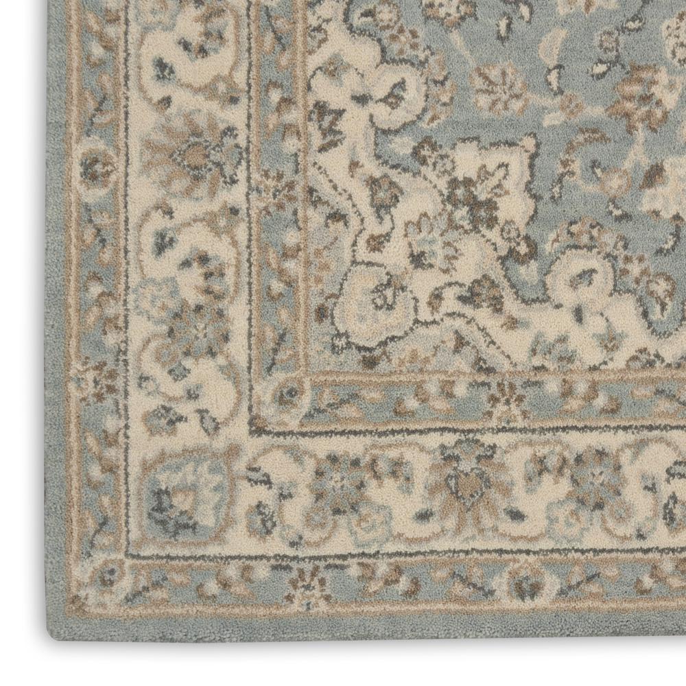 Nourison Living Treasures Area Rug, 3'6" x 5'6", Aqua/Ivory. Picture 5
