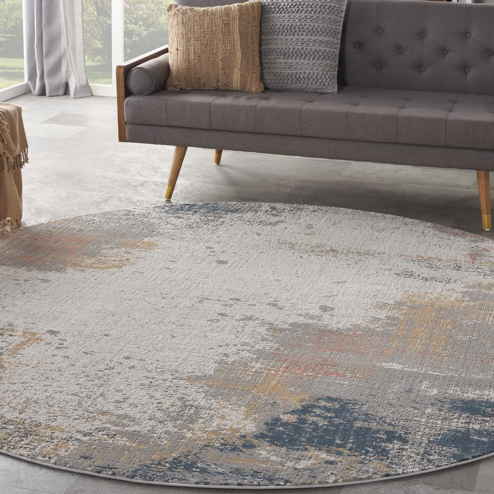 Modern Round Area Rug, 5' x Round. Picture 2
