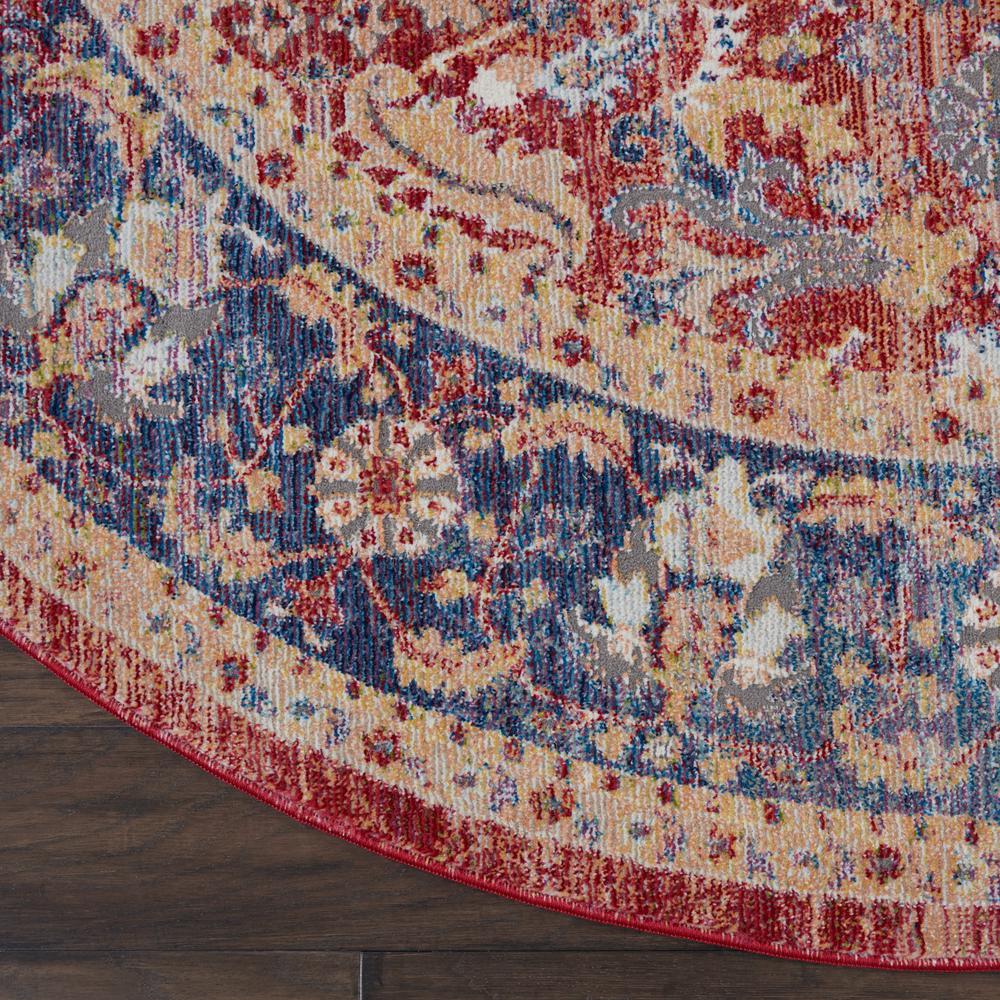 Vintage Round Area Rug, 6' x Round. Picture 4