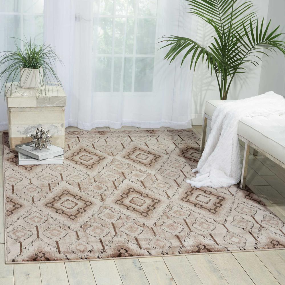 Karma Area Rug, Beige, 5'3" x 7'4". Picture 2