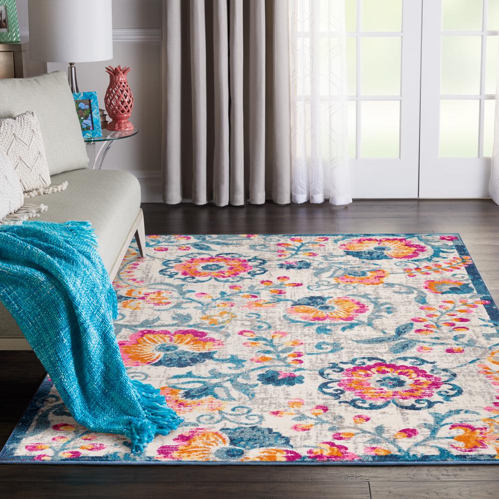 Bohemian Rectangle Area Rug, 5' x 7'. Picture 7