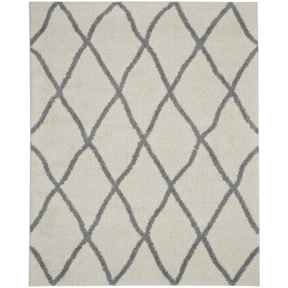 SHI02 Shangri-La Ivory/Light Grey Area Rug- 8' x 10'. Picture 1