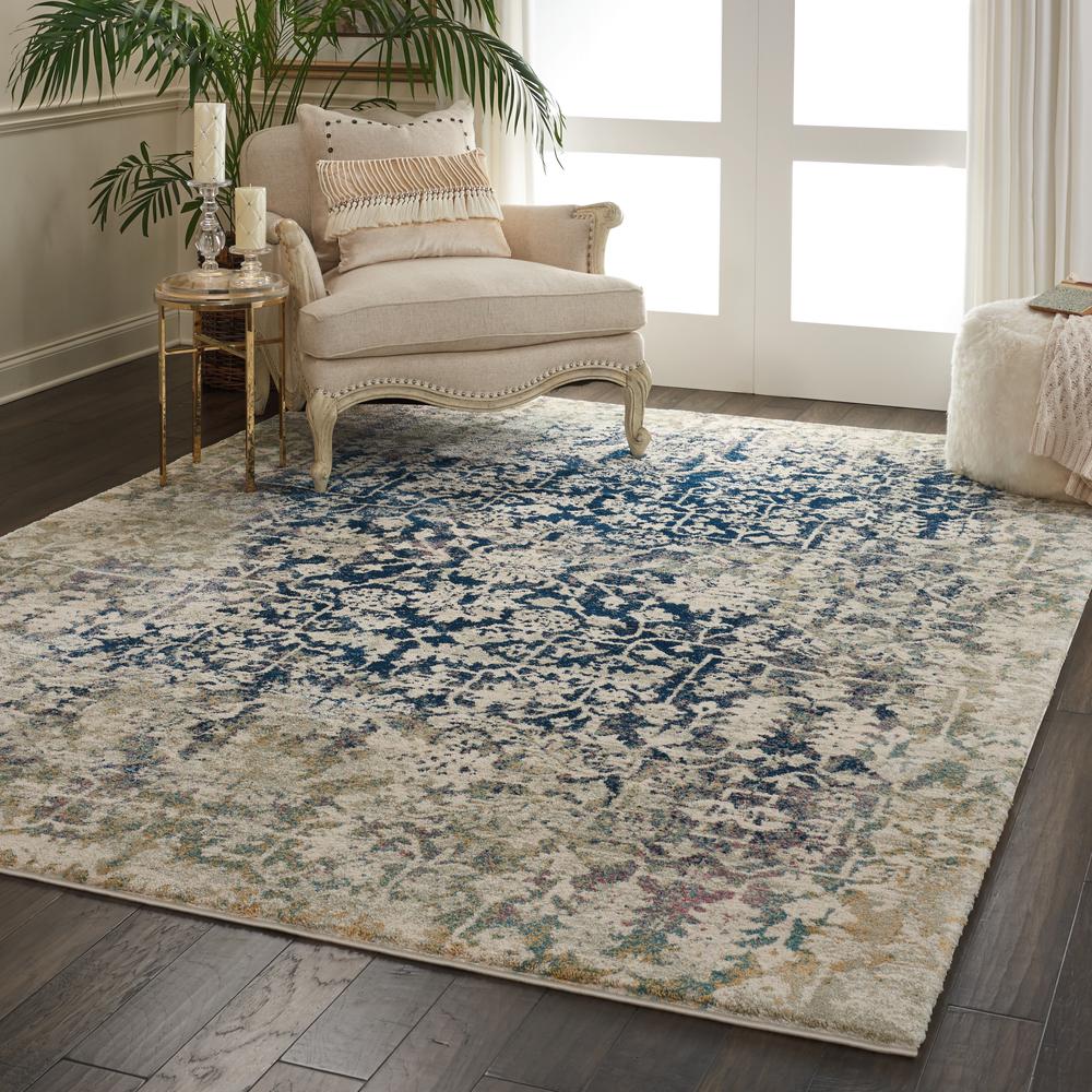 Fusion Area Rug, Cream/Blue, 7'10" x 10'6". Picture 6