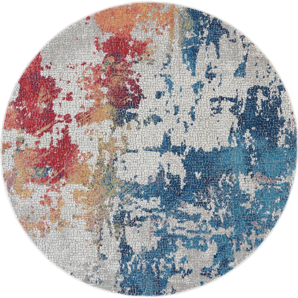 Modern Round Area Rug, 4' x Round. Picture 1