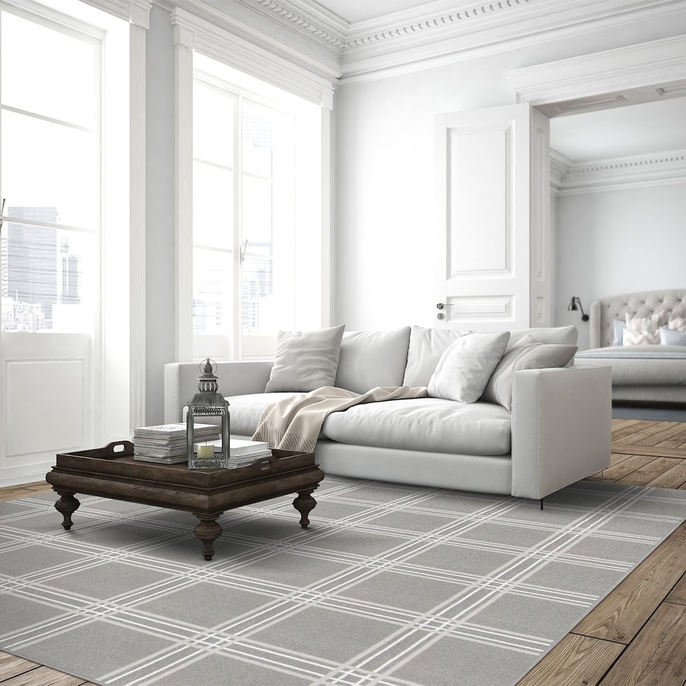 Impressions Broadfield 7'8" x 10'9" Area Rug in Color Dove. Picture 3