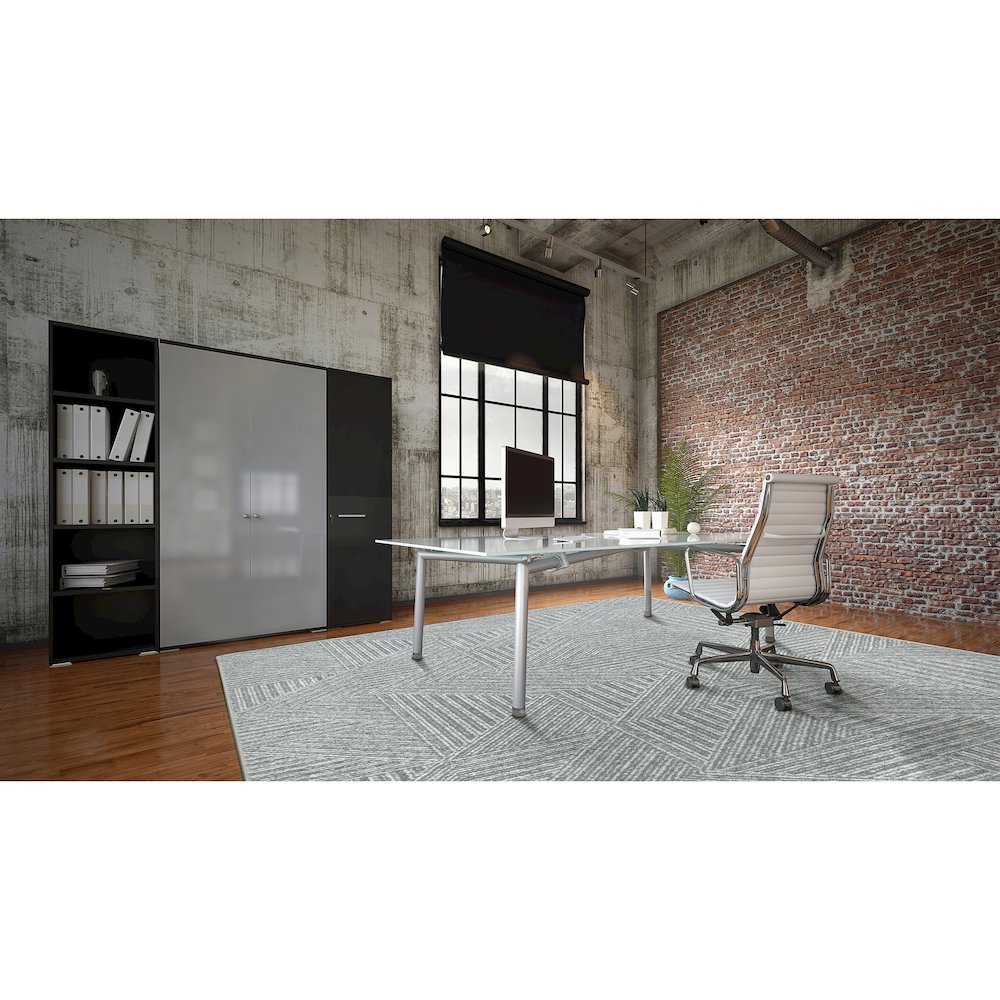 WorkSpace Above Board 5'4" x 7'8" Area Rug in Color Cloudy. Picture 3