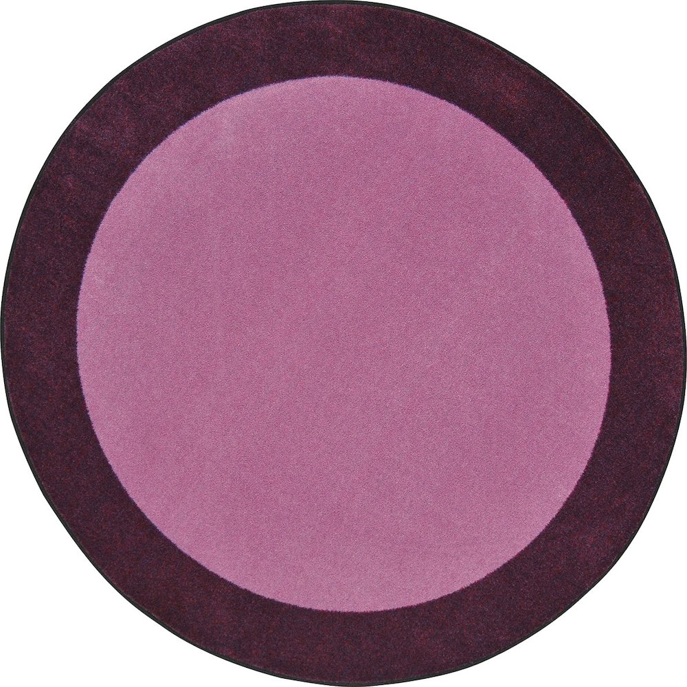 Kid Essentials All Around 5'4" Round Area Rug in Color Purple. Picture 1