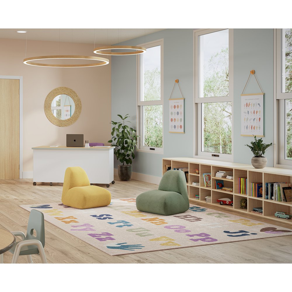 Alphabet for Everyone 7'8" x 10'9" Area Rug in Color Multi. Picture 5