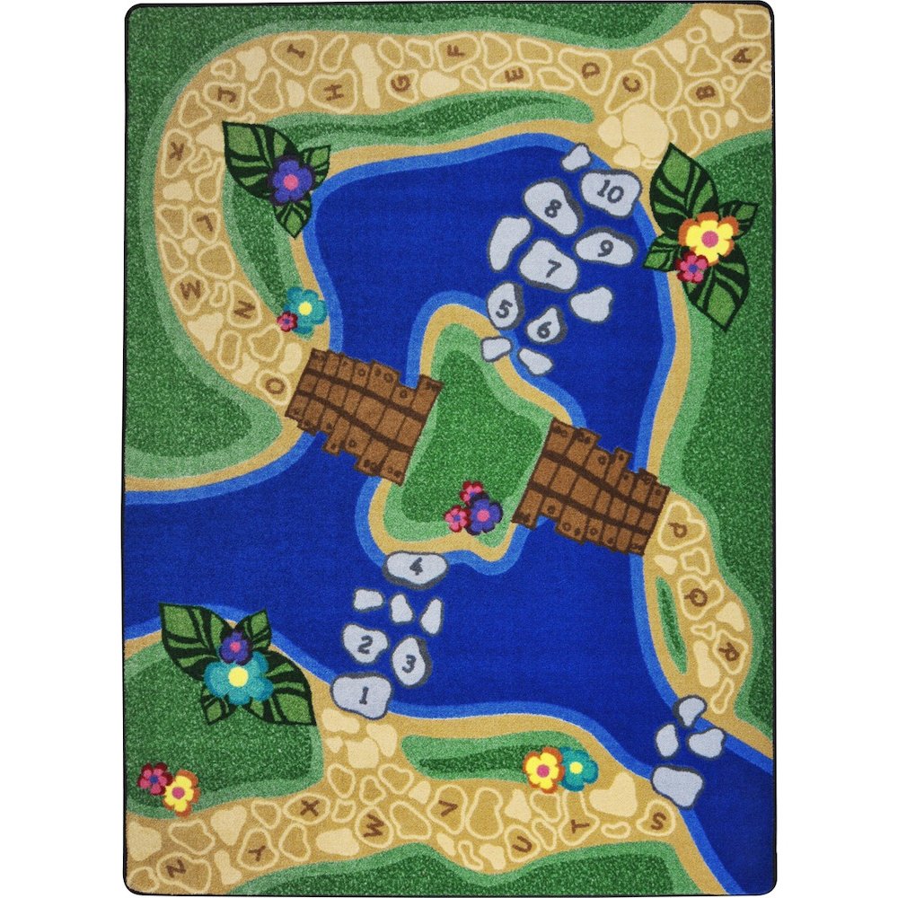 Kid Essentials Alphabet Trail 7'8" x 10'9" Area Rug in Color Multi. Picture 1