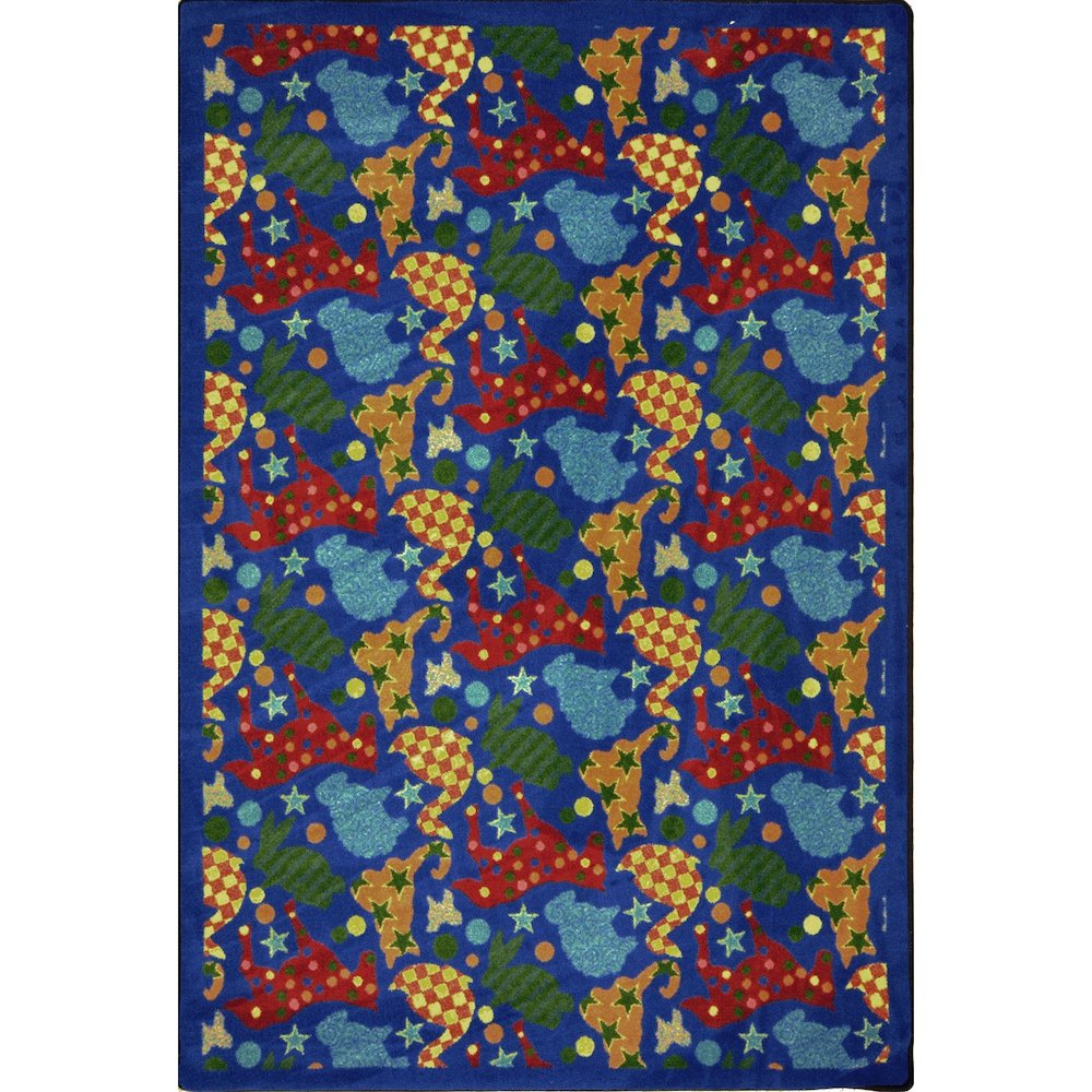 Playful Patterns Animal Crackers 5'4" x 7'8" Area Rug in Color Multi. Picture 1