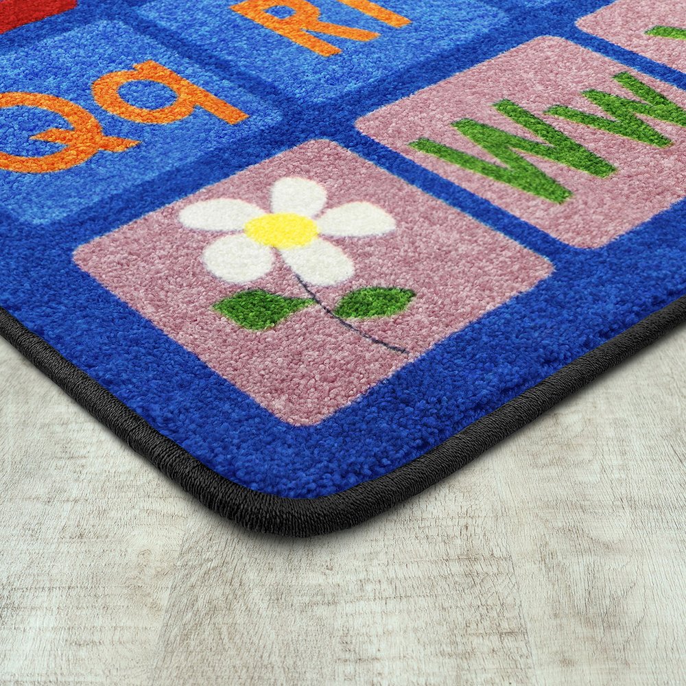 Kid Essentials Any Day Alphabet 7'8" x 10'9" Area Rug in Color Multi. Picture 2
