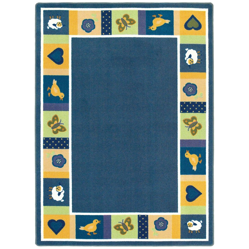 Kid Essentials Baby Blues 5'4" x 7'8" Area Rug in Color Bold. Picture 1