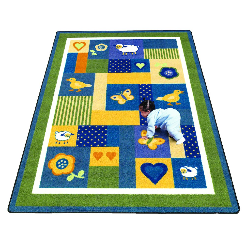 Kid Essentials Baby Love 5'4" x 7'8" Area Rug in Color Bold. Picture 2