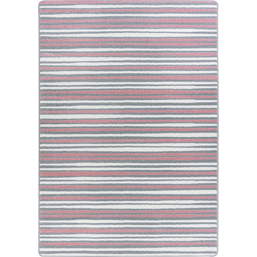 Claremont Kids Between the Lines 5'4" x 7'8" Area Rug in Color Blush. Picture 1