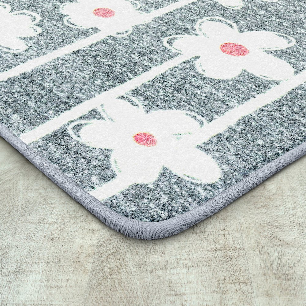Claremont Kids Big Blooms 5'4" x 7'8" Area Rug in Color Cloudy. Picture 2