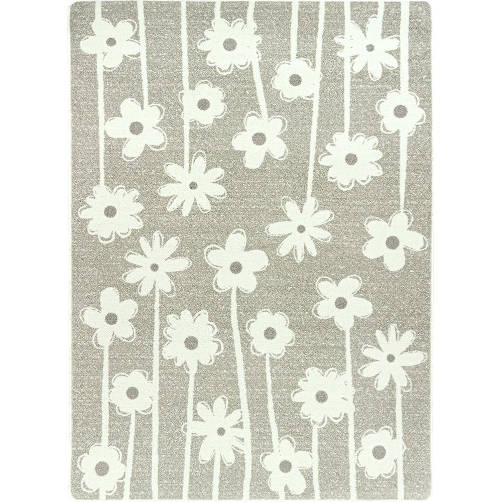 Claremont Kids Big Blooms 5'4" x 7'8" Area Rug in Color Linen. Picture 1