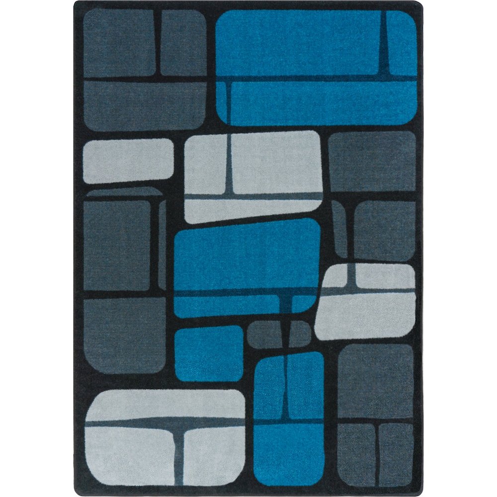 Kid Essentials BioStones 7'8" x 10'9" Area Rug in Color Marine. Picture 1