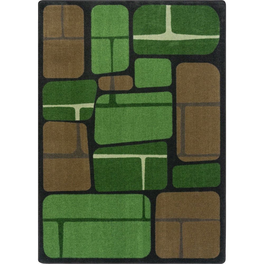 Kid Essentials BioStones 7'8" x 10'9" Area Rug in Color Meadow. Picture 1