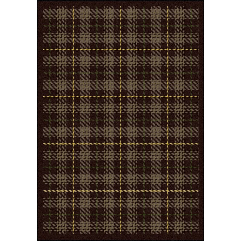 Kaleidoscope Bit O' Scotch 5'4" x 7'8" Area Rug in Color Bark Brown. Picture 1